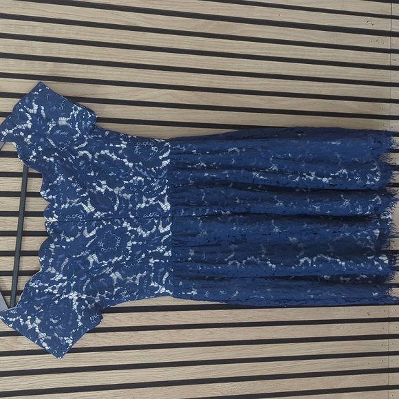 Altar'd State Navy Blue Off Shoulder Dress - Small - Picture 2 of 4
